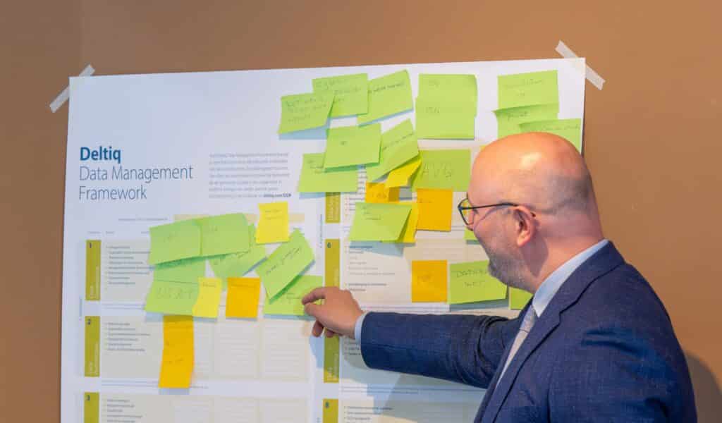 Docent Chris Koppe legt hoe data-wetgeving impact heeft op data management tijdens de Deltiq CDO Masterclass.