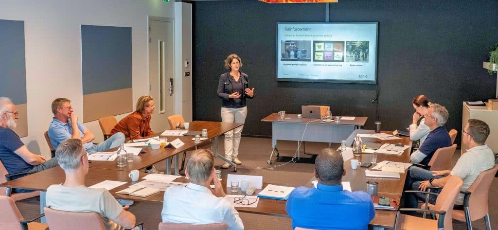 Miriam Gibbs- Principal Consultant Data Management bij Deltiq - tijdens de CDO Masterclass.